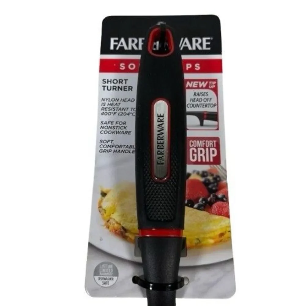Set of 2 Farberware Short & Professional 13.5 in Turner Spatula Soft Grip Handle